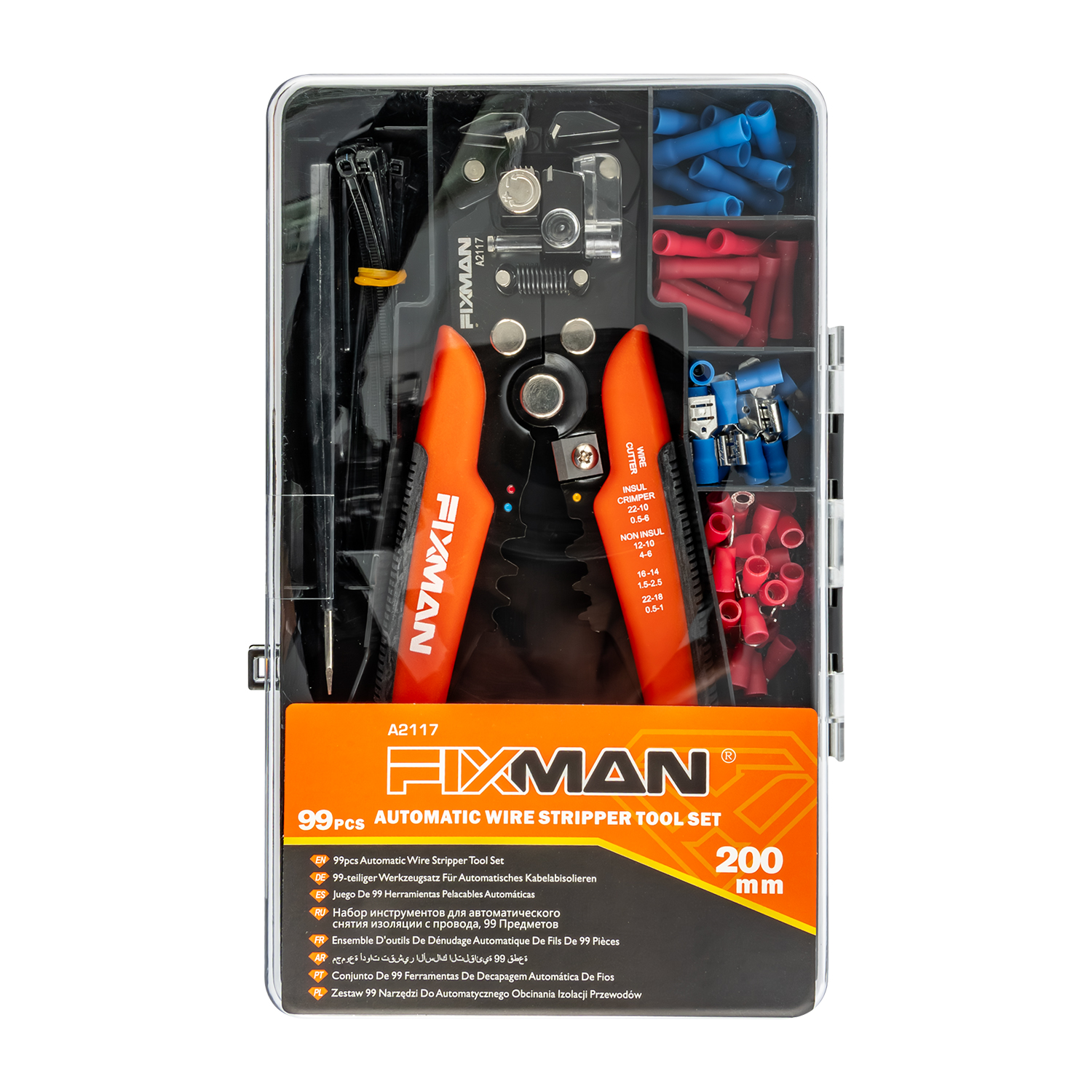 Fixman 99-Piece Automatic Wire Stripper Set 200mm