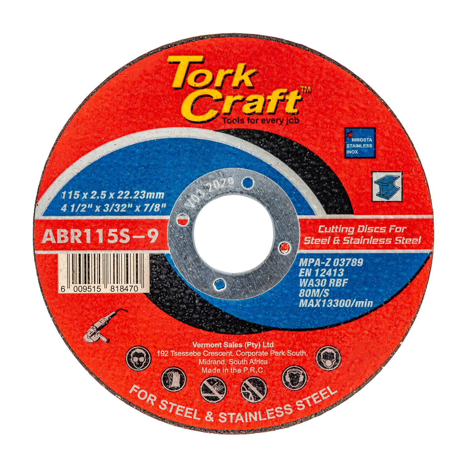 Cutting Disc Metal & Ss 115 X 2.5 X 22.22mm
