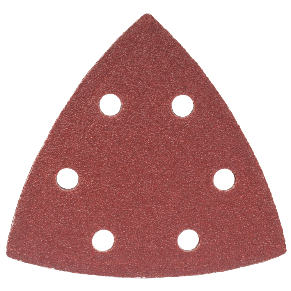 Sanding Triangle Sheet 80grit 94x94x94mm 5/pack W/holes Hook & Loop