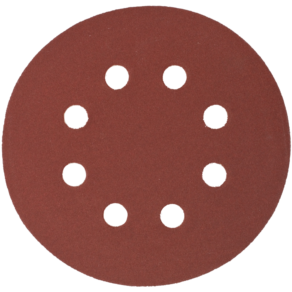 Sanding Disc 125mm 240 Grit With Holes 10/pk Hook And Loop