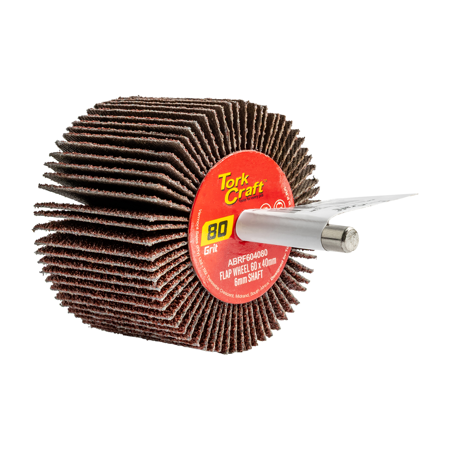 Flap Wheel 60 X 40 X 6mm Shaft 80 Grit Per Each