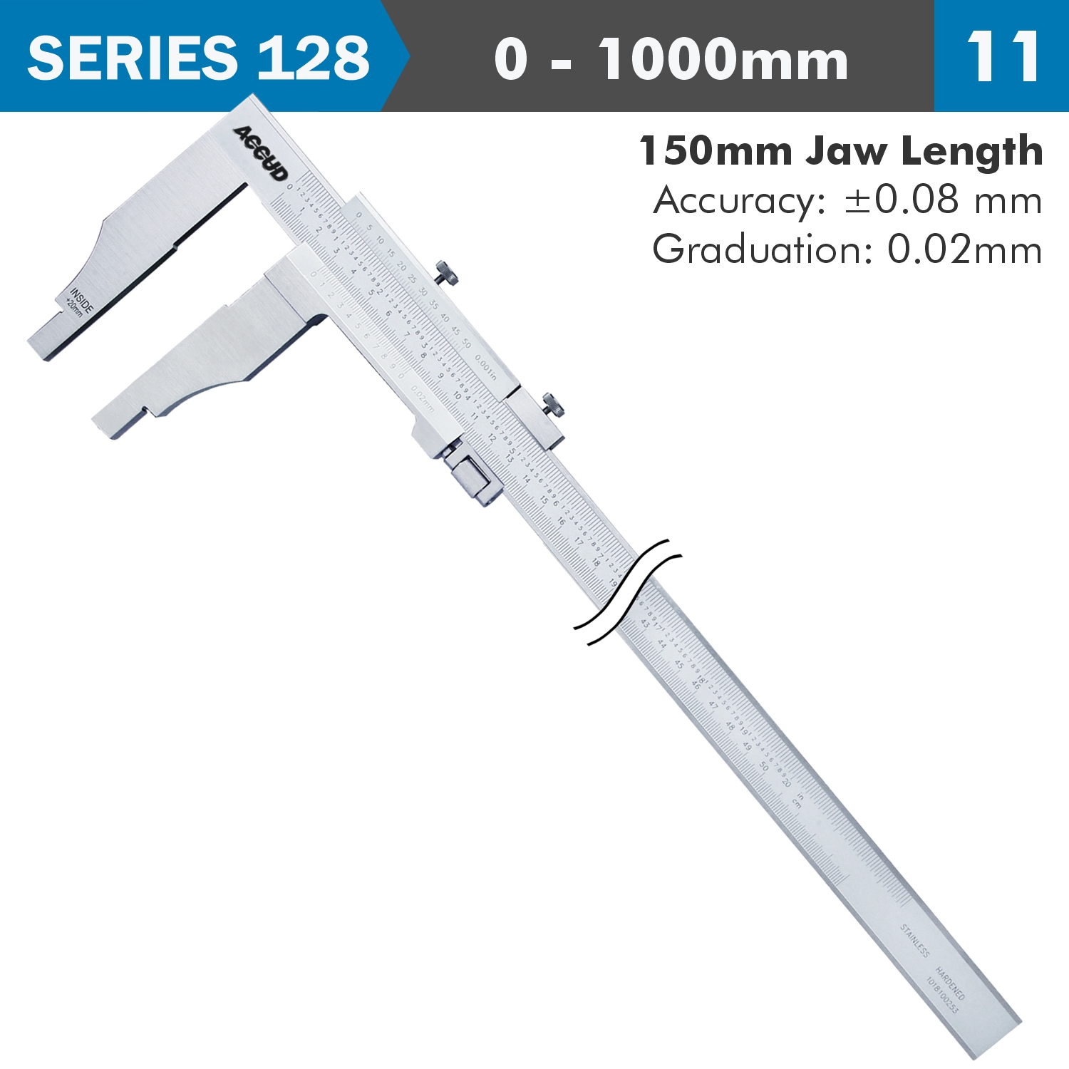Vernier Caliper Jaw Length 150mm 0-1000m