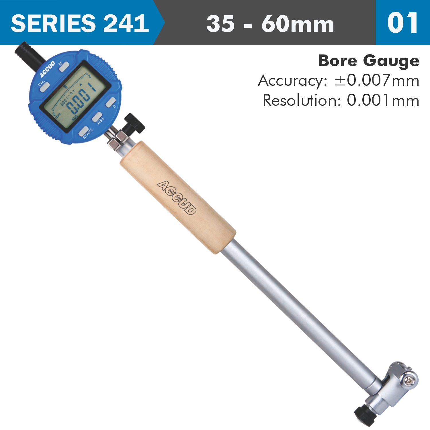 Dig. Precision Bore Gauge 35-60mm 0.018mm Acc. 0.001mm Grad.