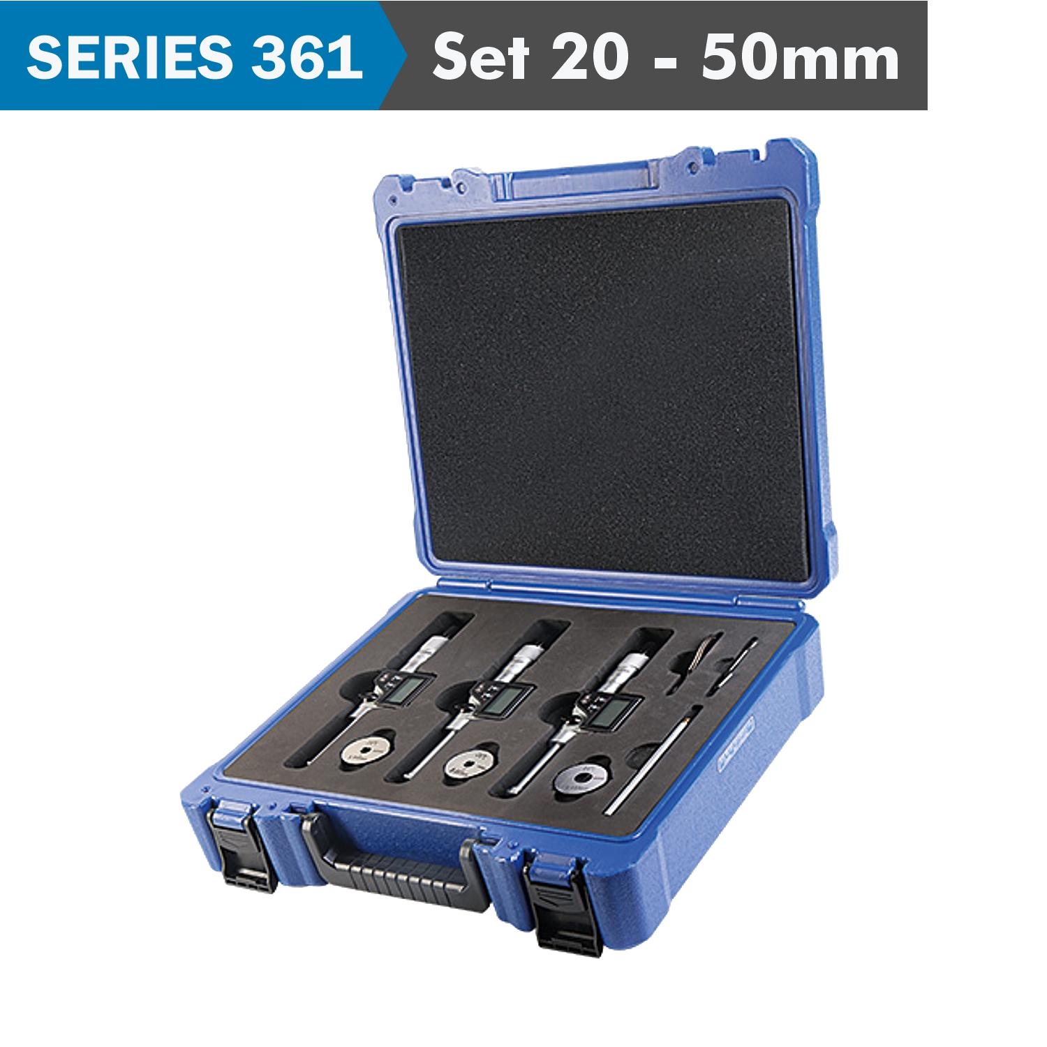 Dig. 3 Points Inside Micrometer Set 20-50mm (micrometers Inc. 20-25, 2
