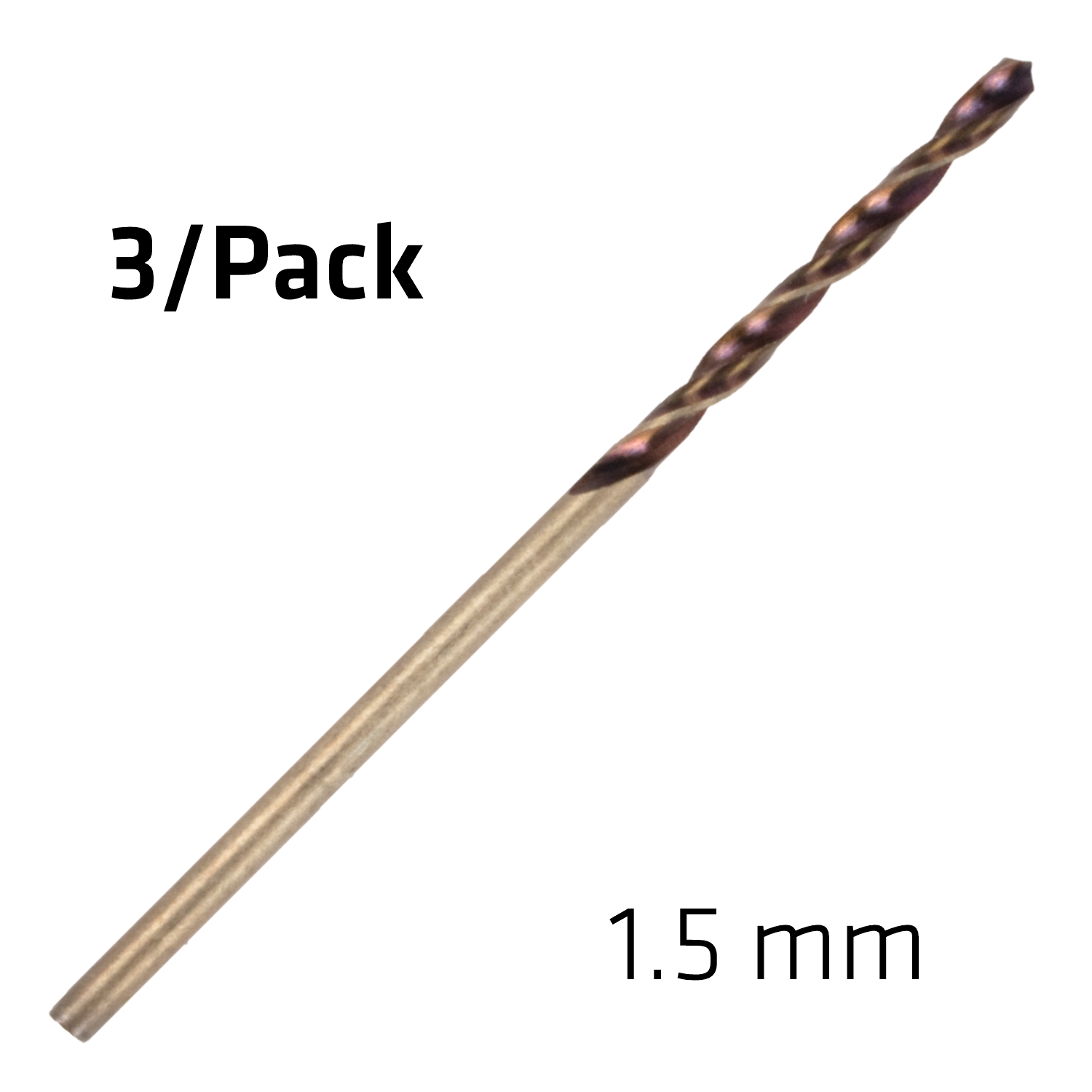 Hss Sprint Master 1.5mm X3 Sleeved Din338 Alpen Drill Bit