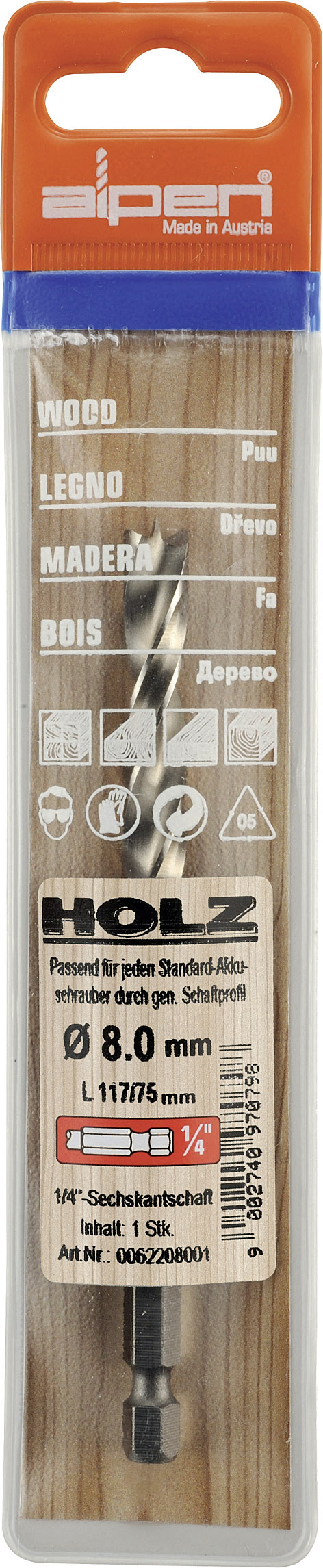 Hss Wood Bit 5mm Hex Shank