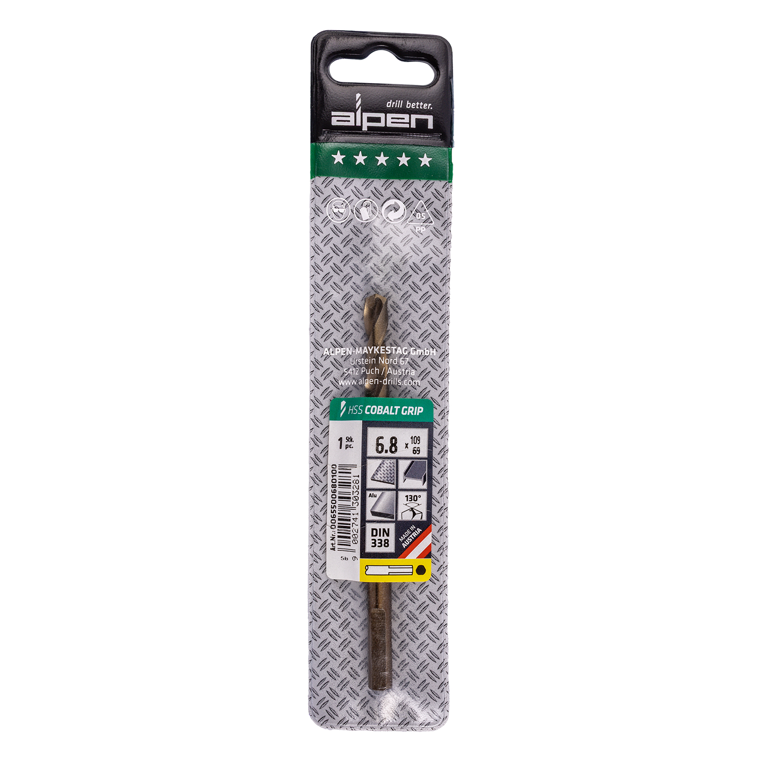 Hss Cobalt 6.8 Plw Grip 3-sided