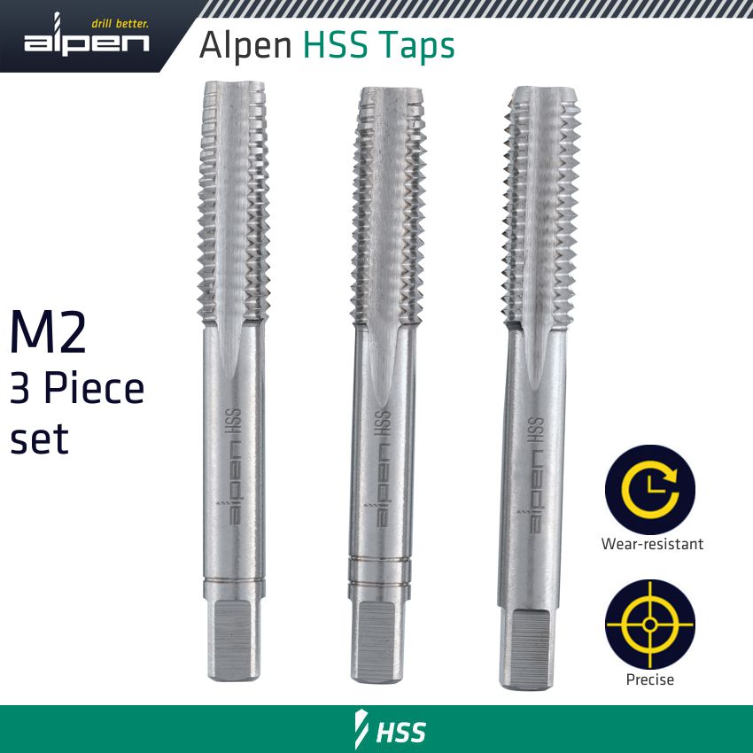 Hand Tap Set In Pouch M2 Hss 0.5mm Pitch