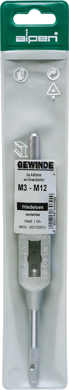 Tap Wrench M3-12 In Pouch