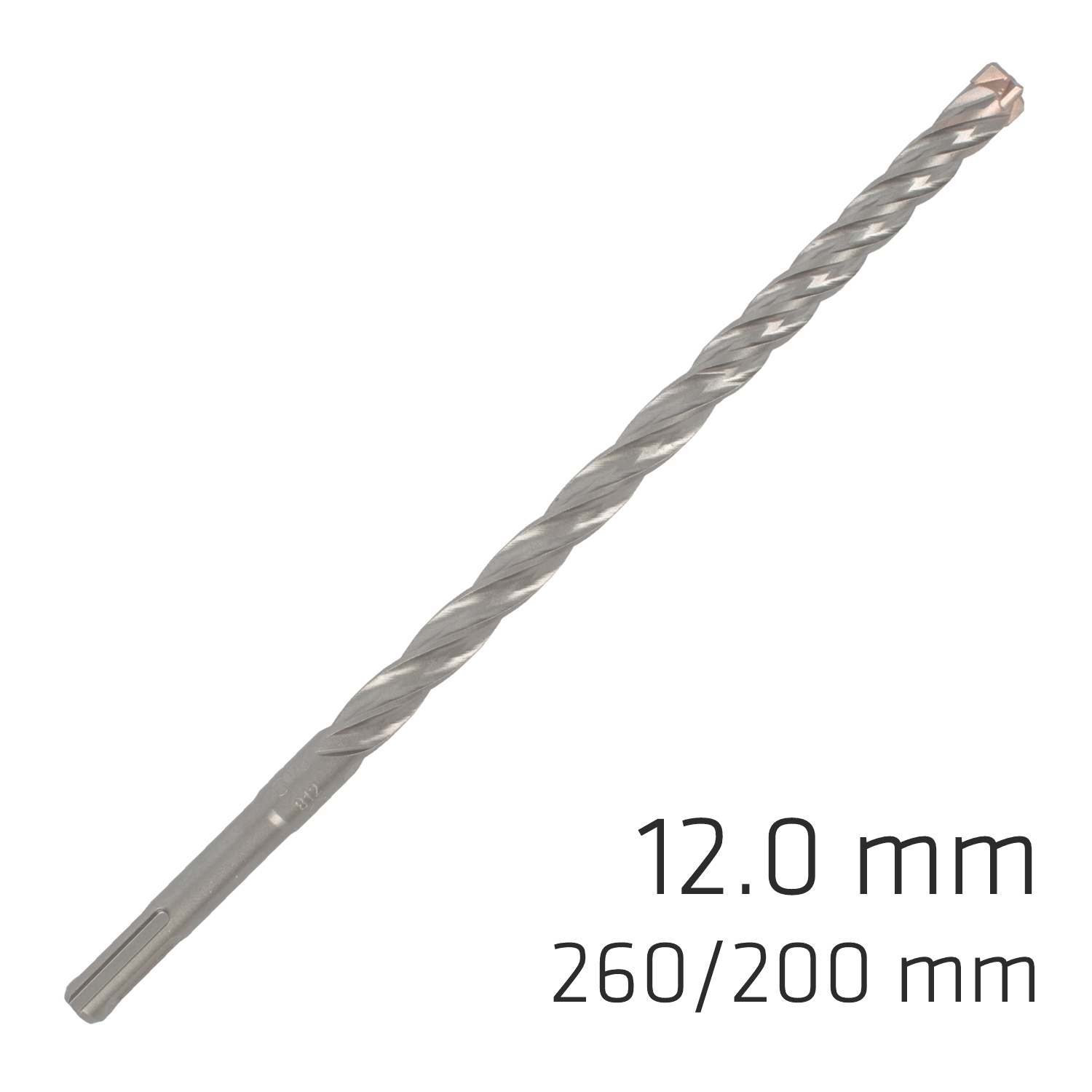 Force X 12.0 X 260/200 Sds-plus Rebar Drill Bit X4 Cutting Edges - Bul