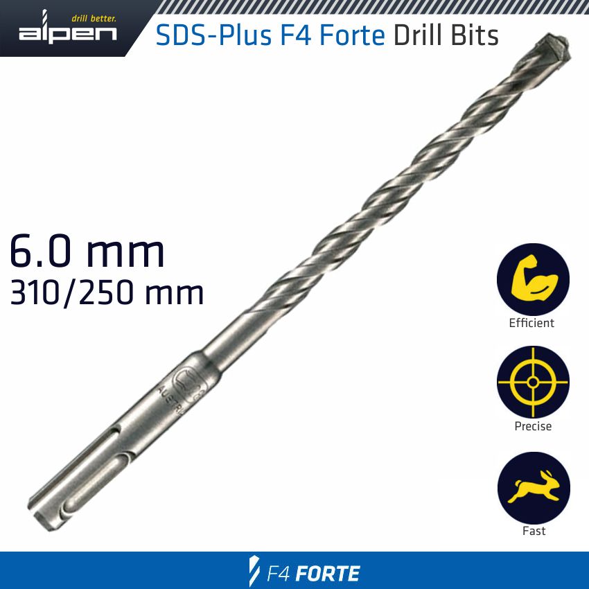 Sds Plus Bit 310 X 250mm 6mm Bulk
