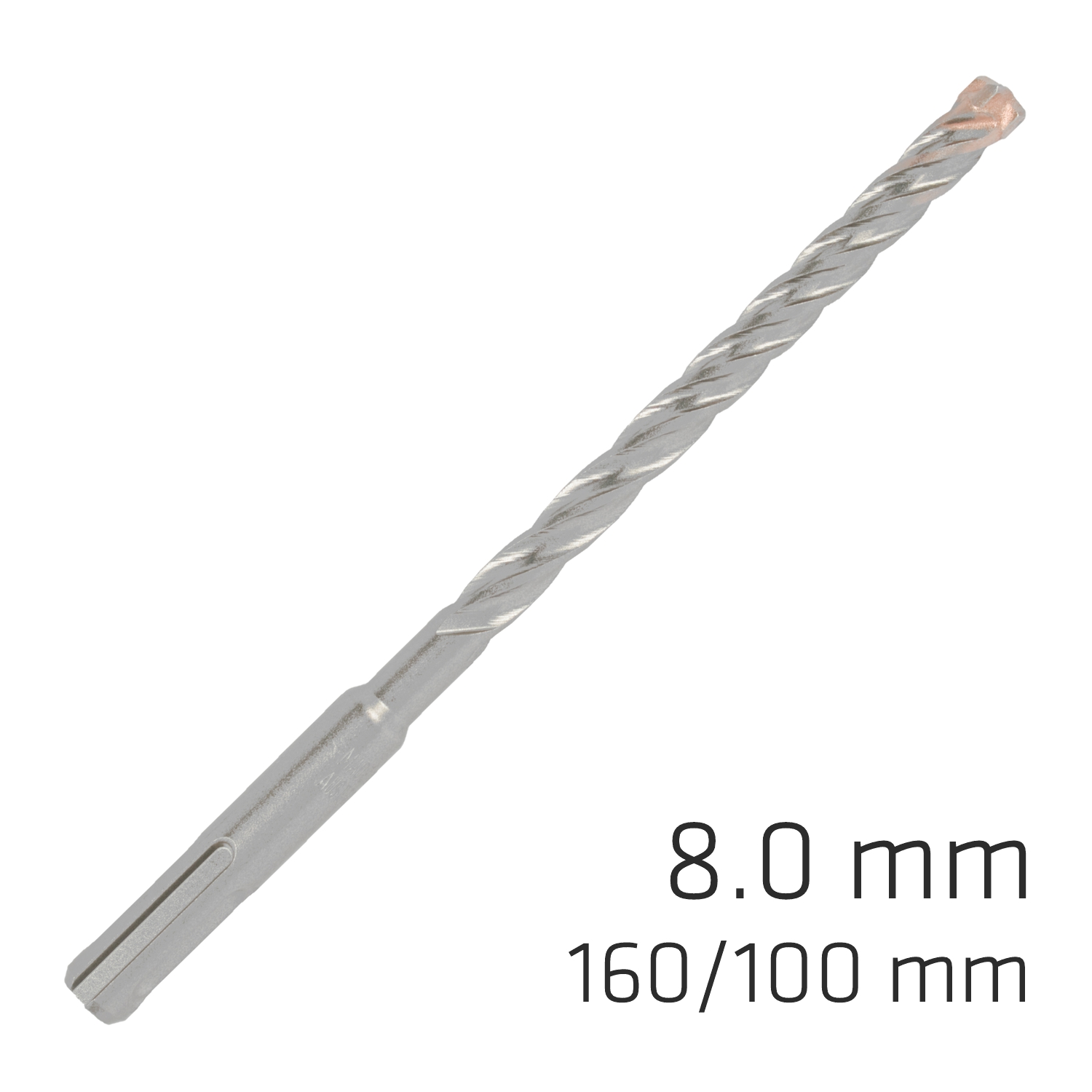 Force X 8.0 X 160/100 Sds-plus Rebar Drill Bit X4 Cutting Edges