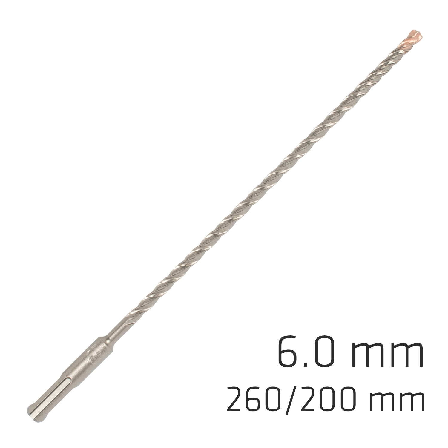 Force X 6.0 X 260/200 Sds-plus Rebar Drill Bit X4 Cutting Edges