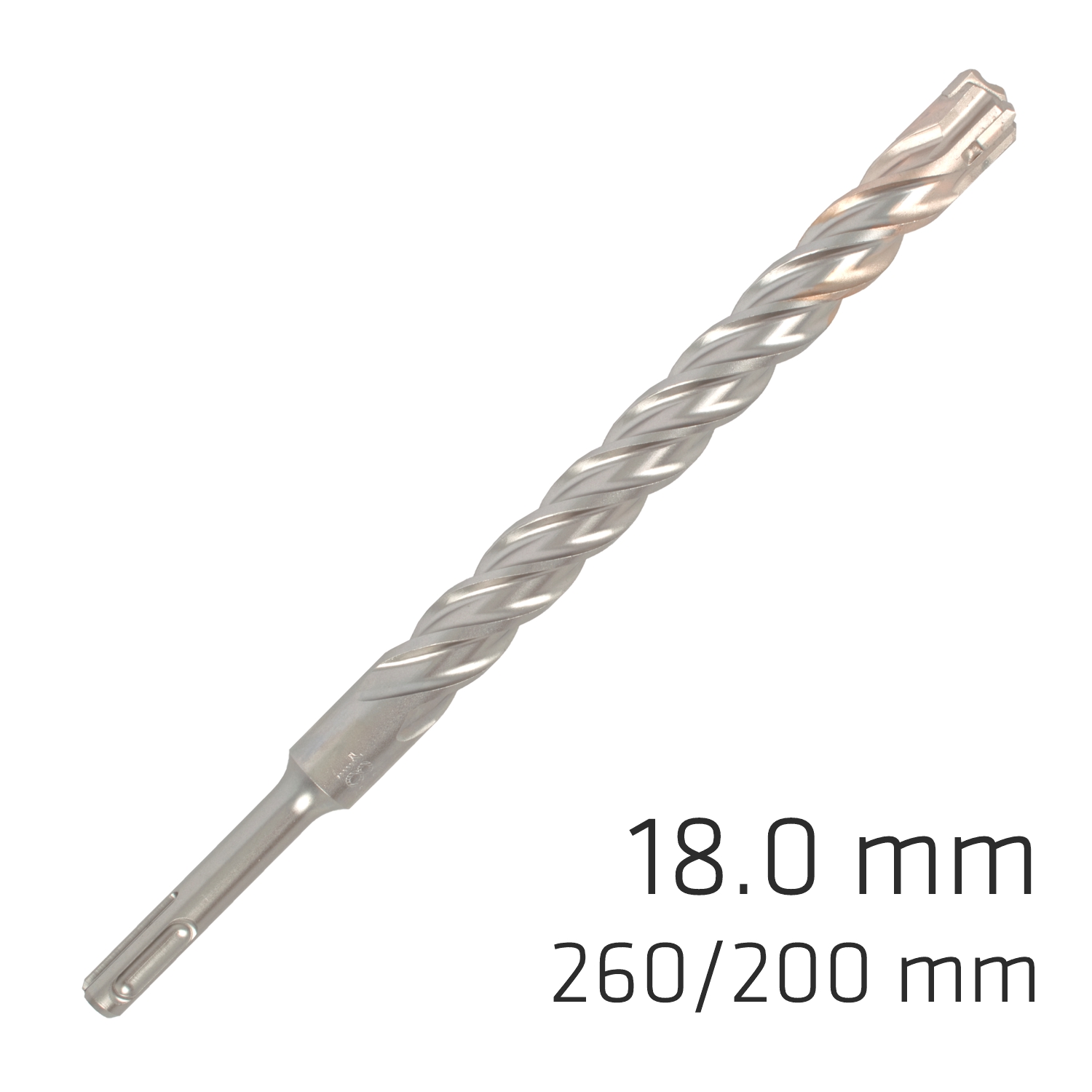Force X 18.0 X 250/200 Sds-plus Rebar Drill Bit X4 Cutting Edges