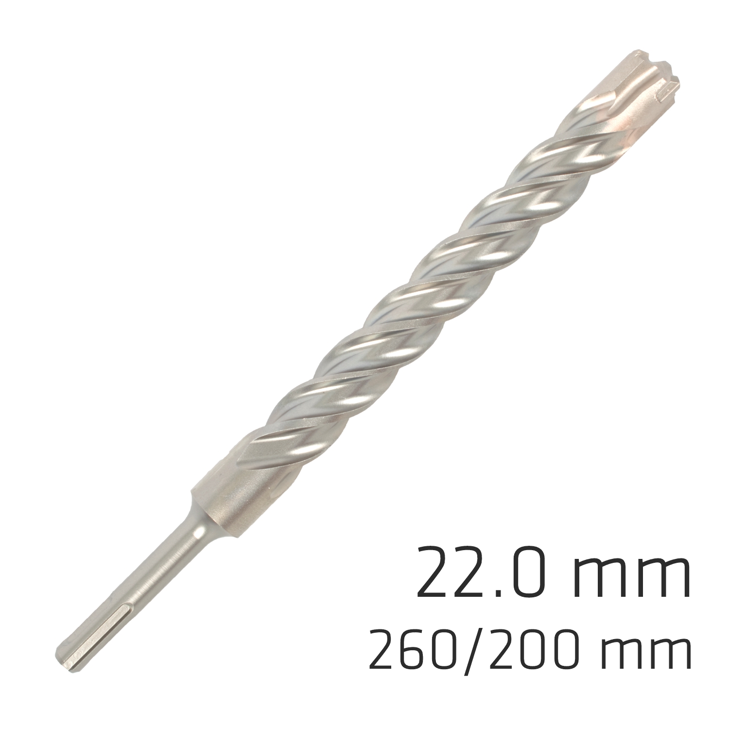 Force X 22.0 X 250/200 Sds-plus Rebar Drill Bit X4 Cutting Edges