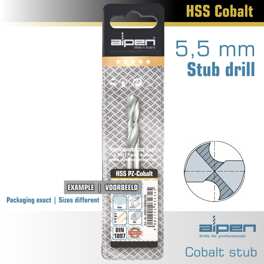 Cobalt Drill Bit Short Pouch 5.5mm