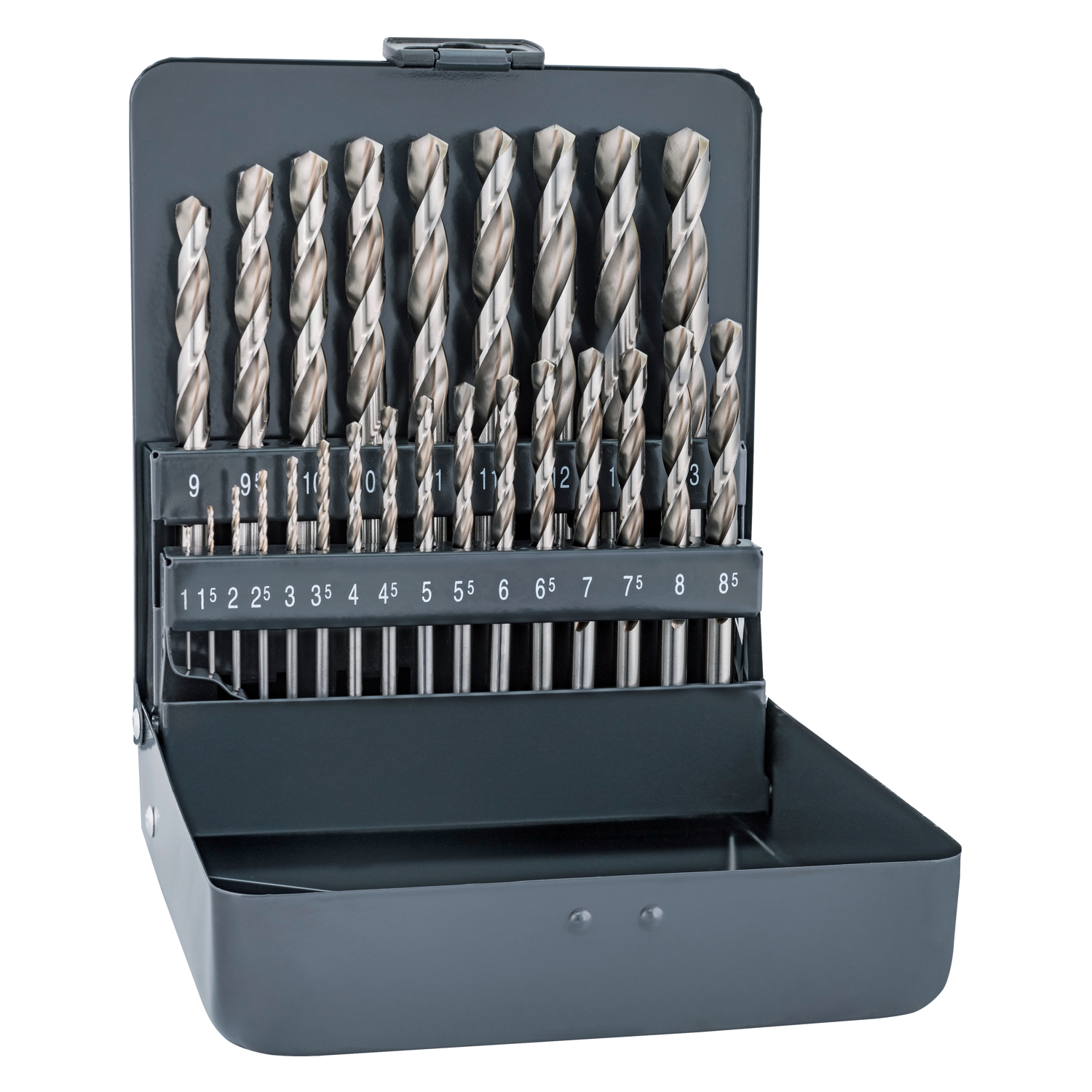 Alpen Pro Km25 Hss-g 1 -13 X 0.5mm Metal Case 135 Split Pnt Set 25 Pcs