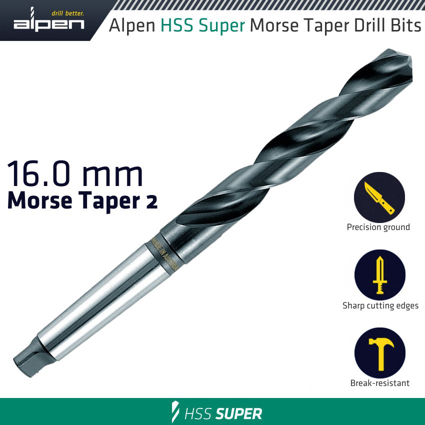 Hss Super 16mm Morse Taper 2 Shank