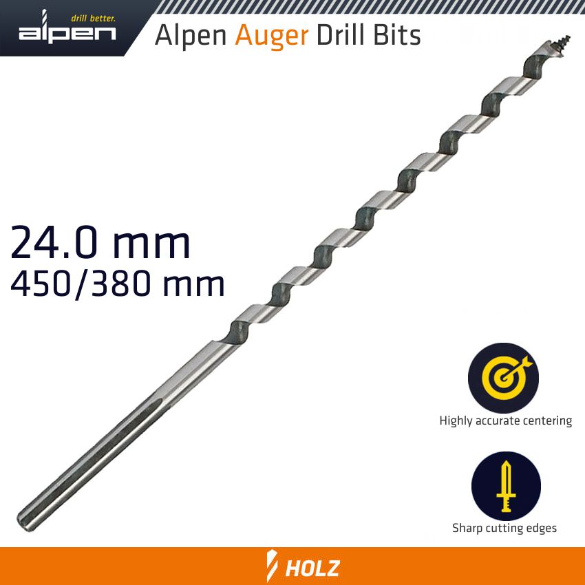 Wood Auger Drill Bit 24 X 450mm