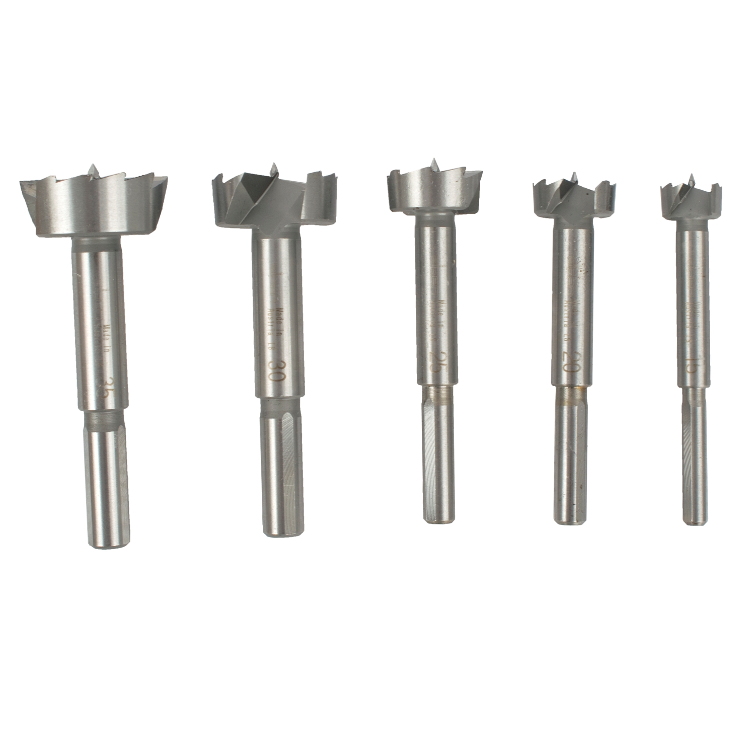 Set Forstner Drill Bit Sharp Shark 5-tlg.15- 20- 25- 30- 35
