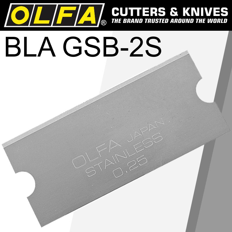 Olfa Scraper Blade For Grs-2 S/steel 40mmx18mm 6pk