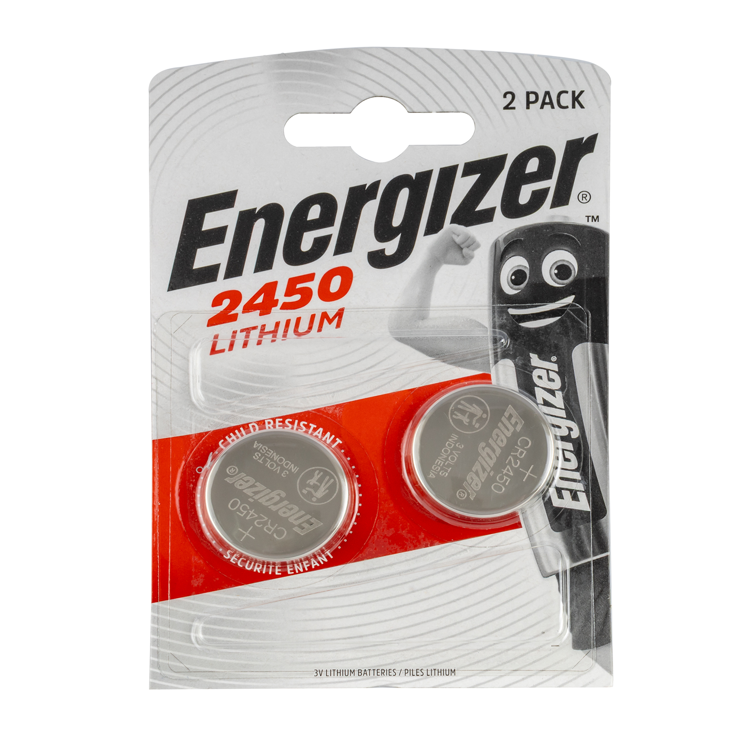 Energizer 2450 Lithium 3v Coint Batery 2 Pack (moq 12)