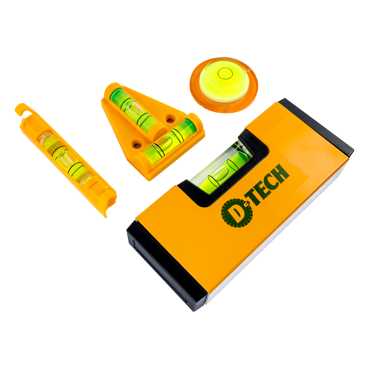 Level Kit 4pc Line/round/t-type/mini Level With Storage Case