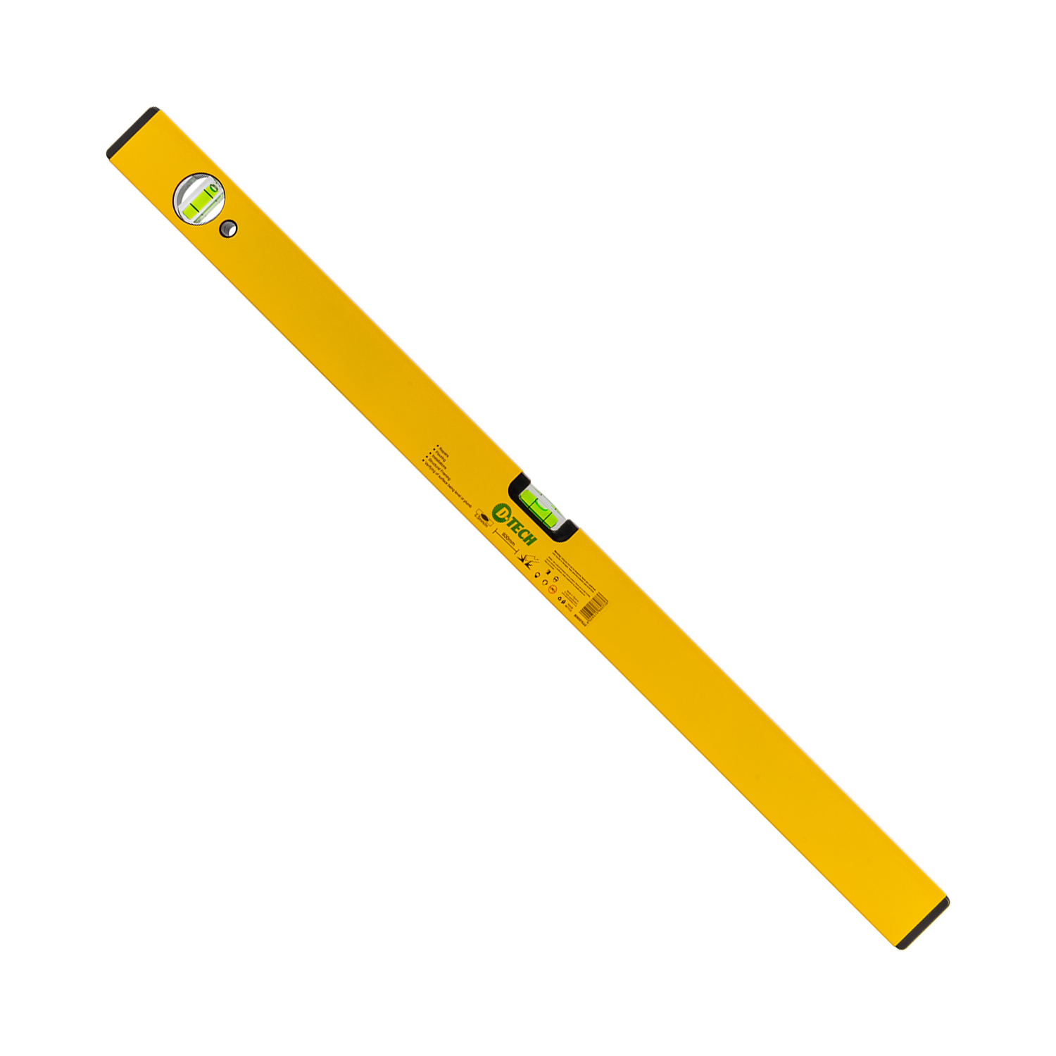 D-Tech Box Spirit Level 800mm Aluminium 2 Vial 0.5mm/m Accuracy