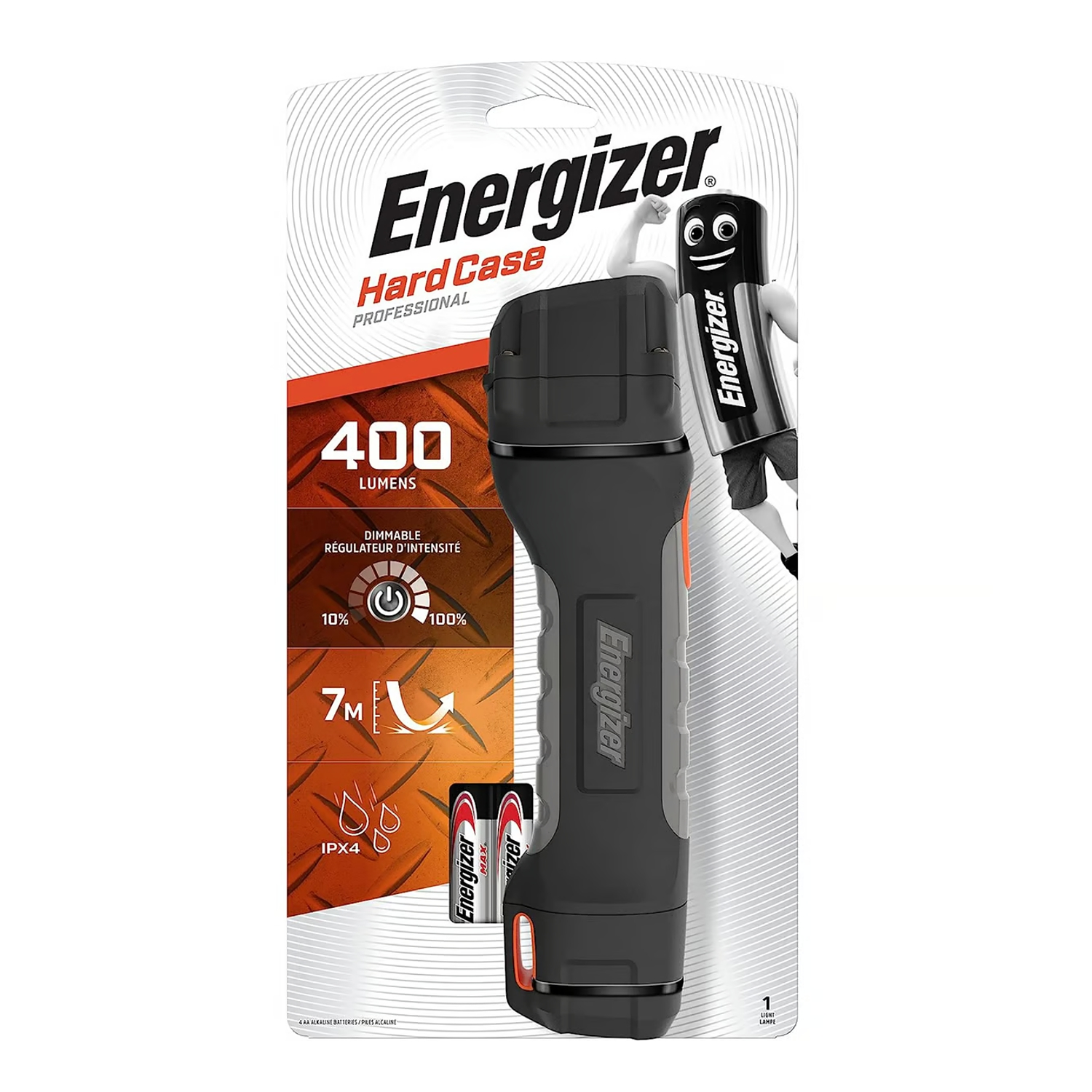 Hardcase Flashlight 4aa 400lumens Energizer Torch