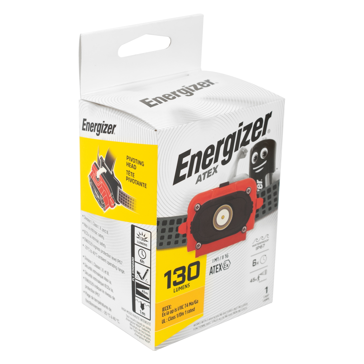 Atex Headlight 3aaa 130lumens Intrinsically Safe Energizer