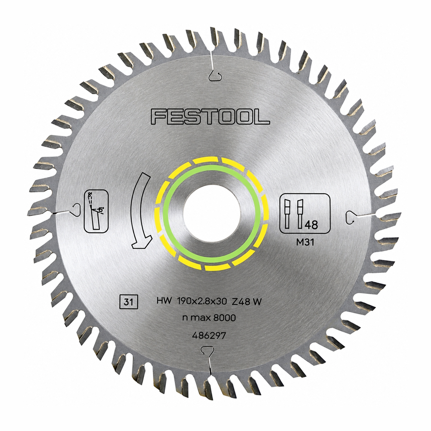 Festool HW 190x2,8x30 W48 WOOD FINE CUT 190mm 48-Tooth Saw Blade