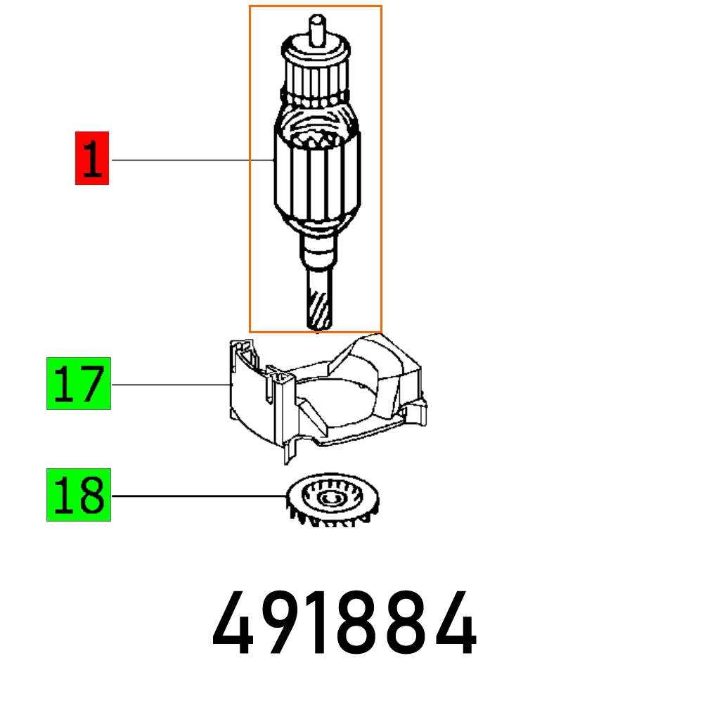 Armature 230v Rw 1000 E Et-bg