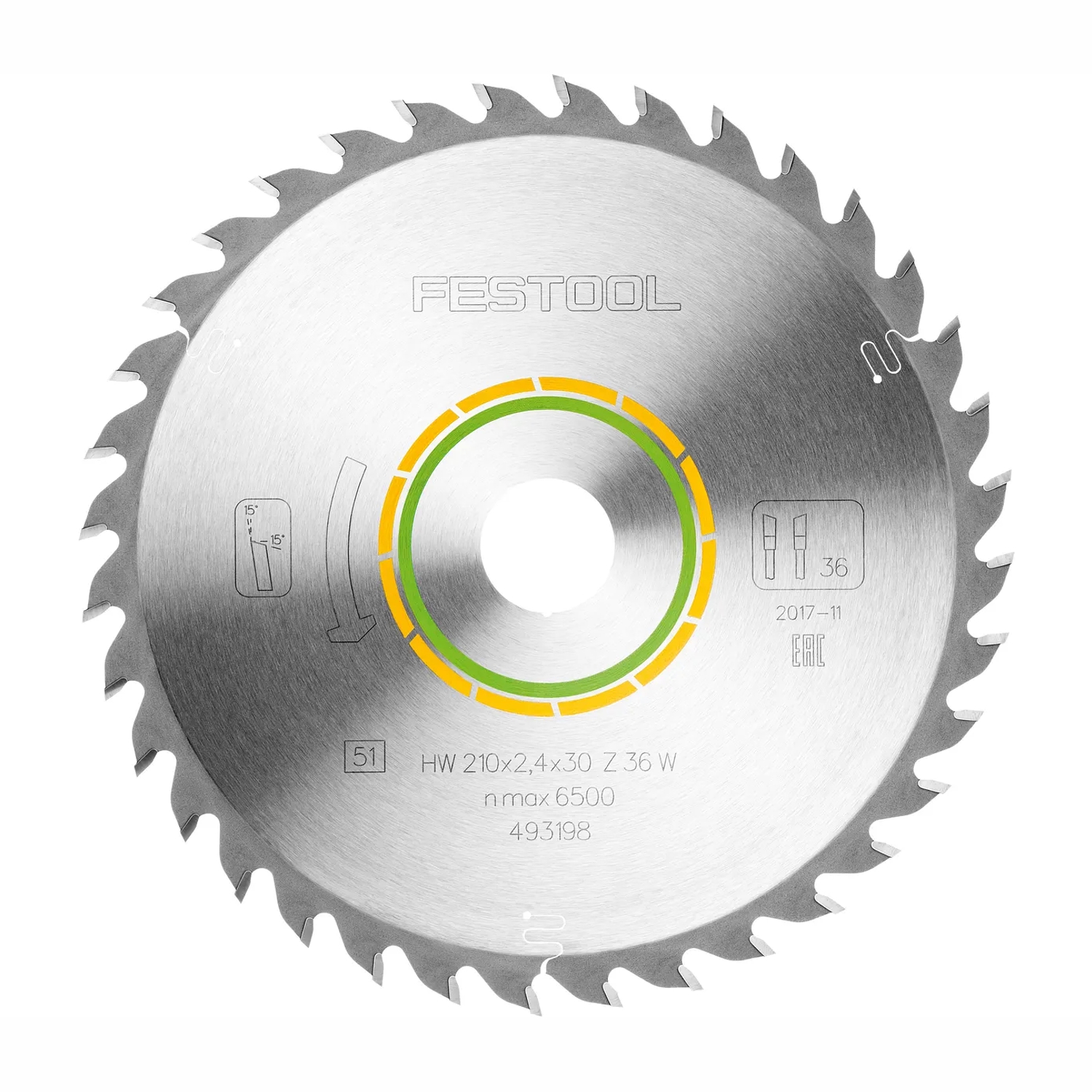 Festool HW 210x2,4x30 W36 WOOD UNIVERSAL 210mm 36-Tooth Saw Blade