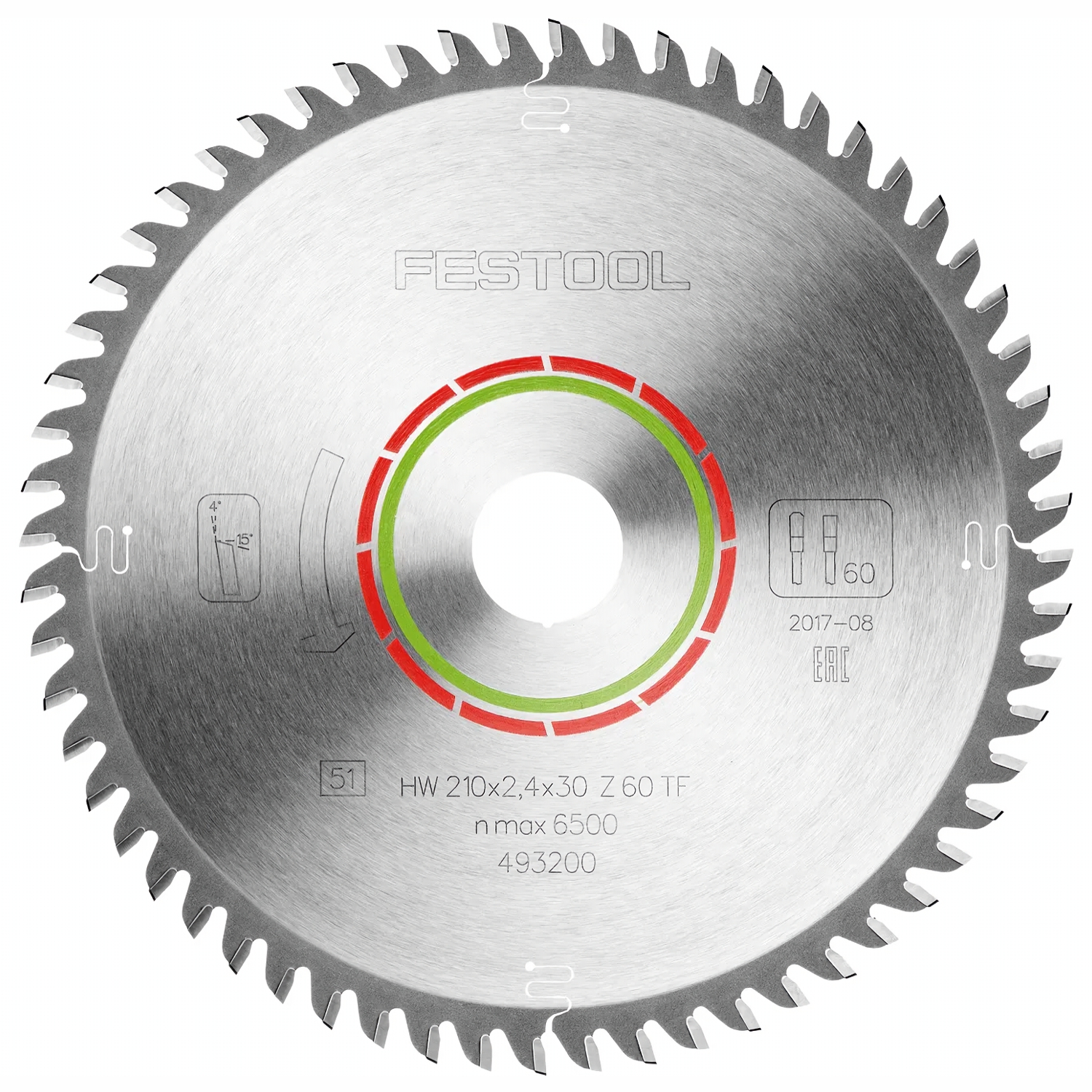 Festool HW 210x2.4x30 TF60 Laminate/HPL Saw Blade