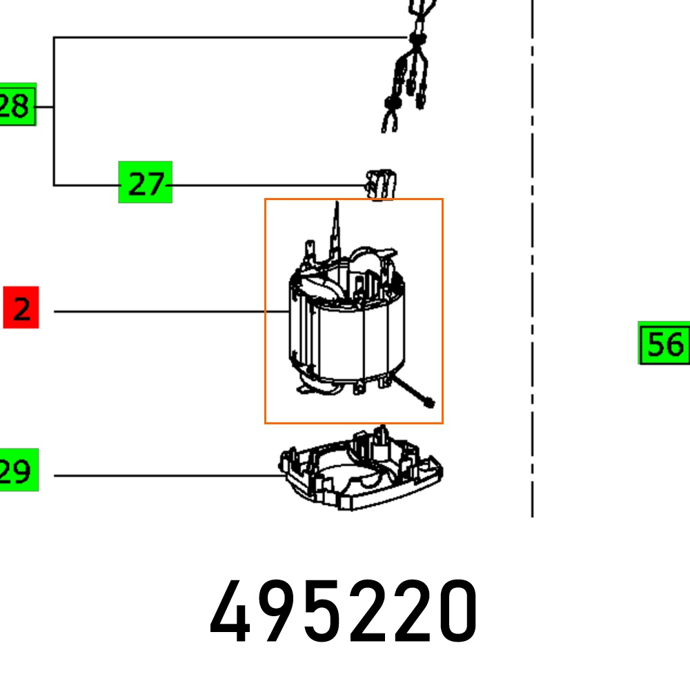 Field Coil Of 2200 Eb 230v Vollst.
