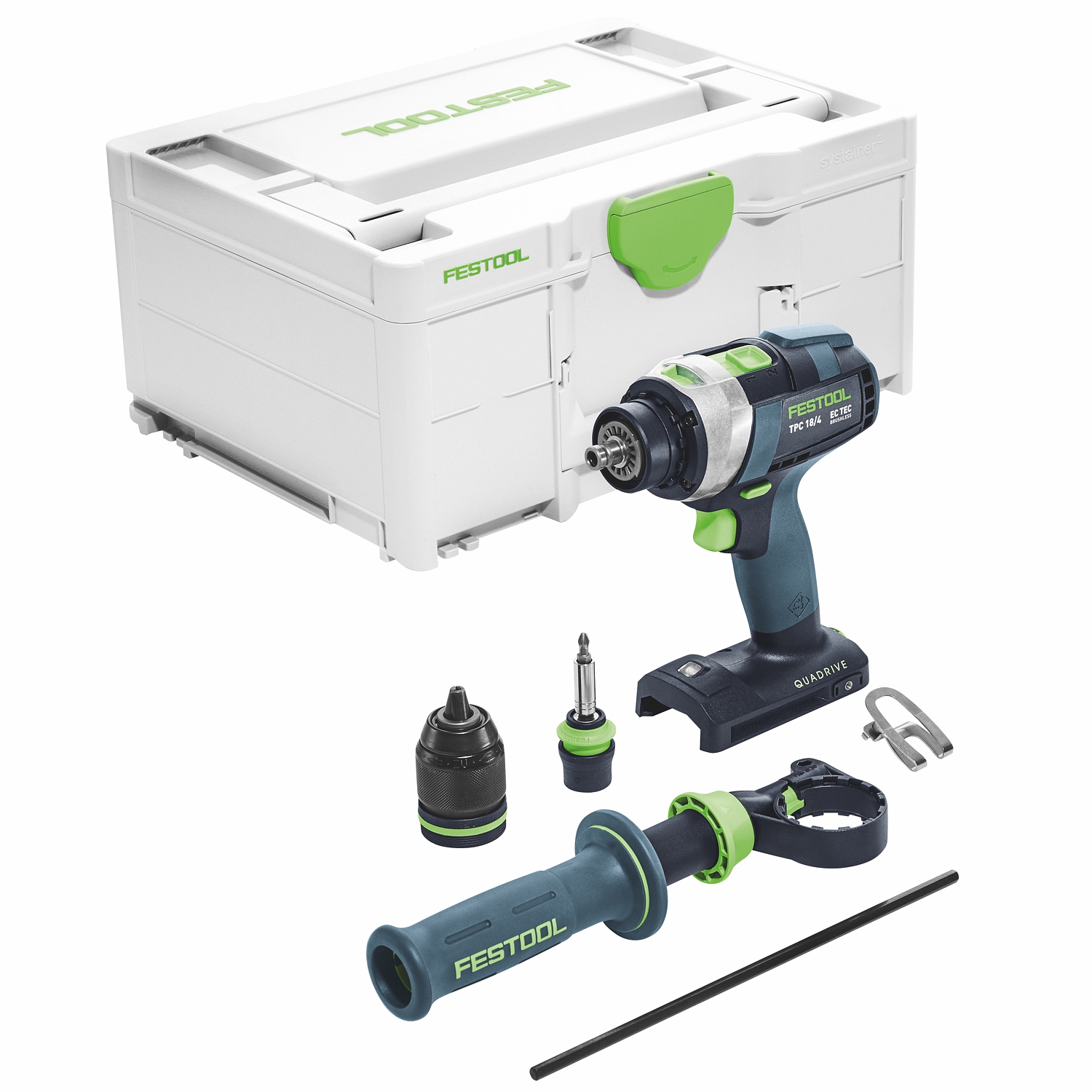 Festool TPC 18/4 I-Basic QUADRIVE Cordless Percussion Drill 18V