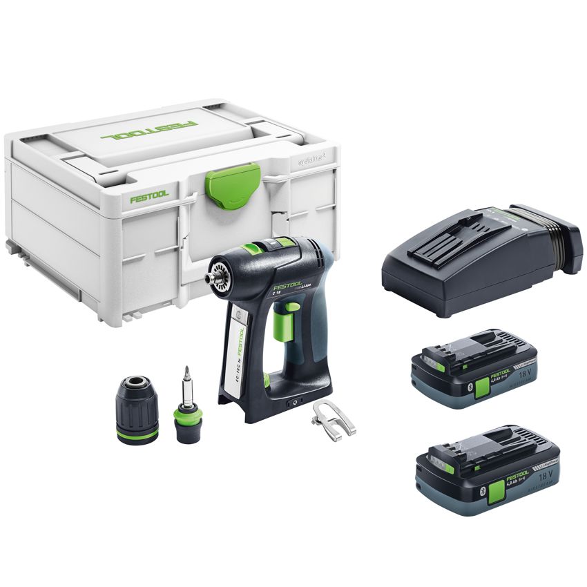 Festool C 18 HPC 4,0 I-Plus Cordless Drill in Systainer