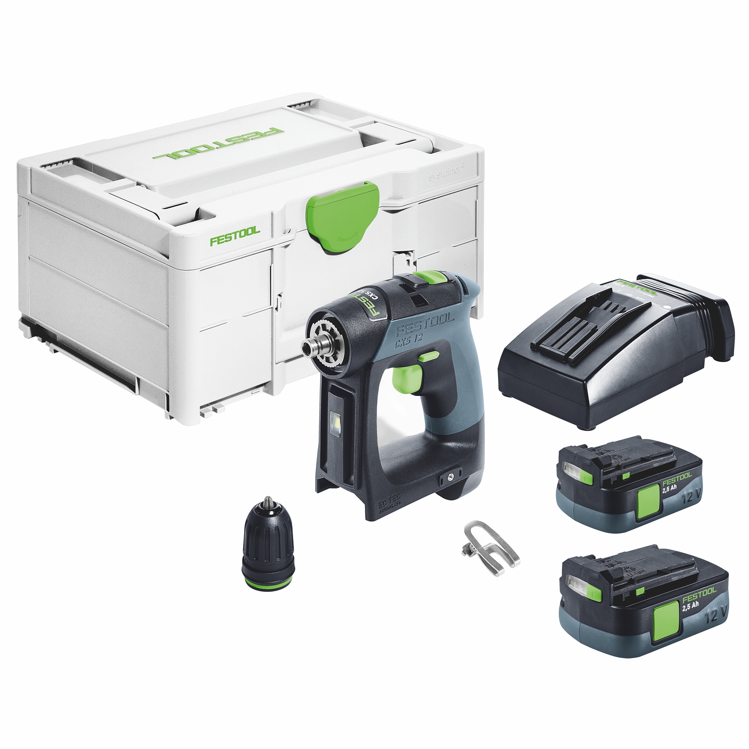 Festool CXS 12 2,5-Plus Cordless Drill 10.8V 2.5Ah Set