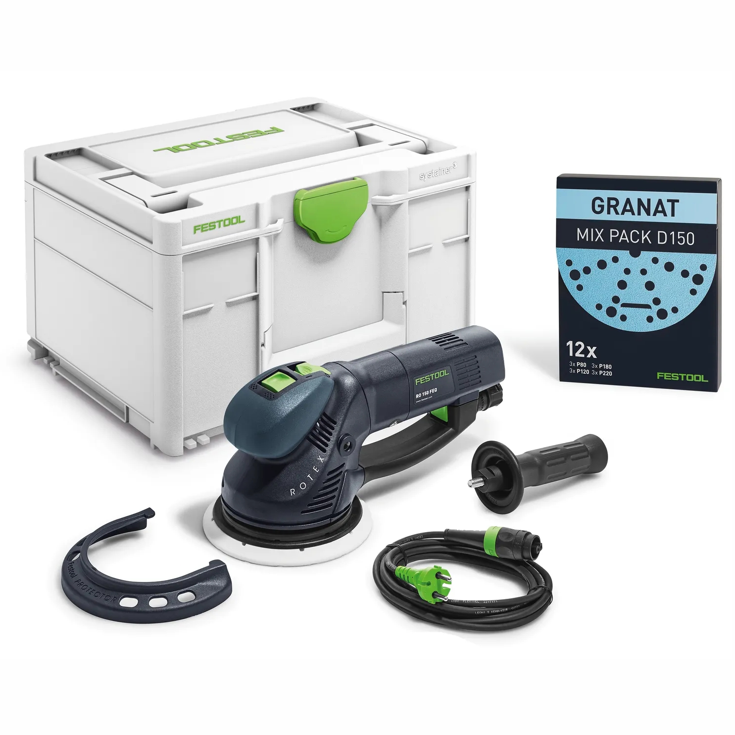 Festool RO 150 FEQ-Plus ROTEX Geared Eccentric Sander in Systainer
