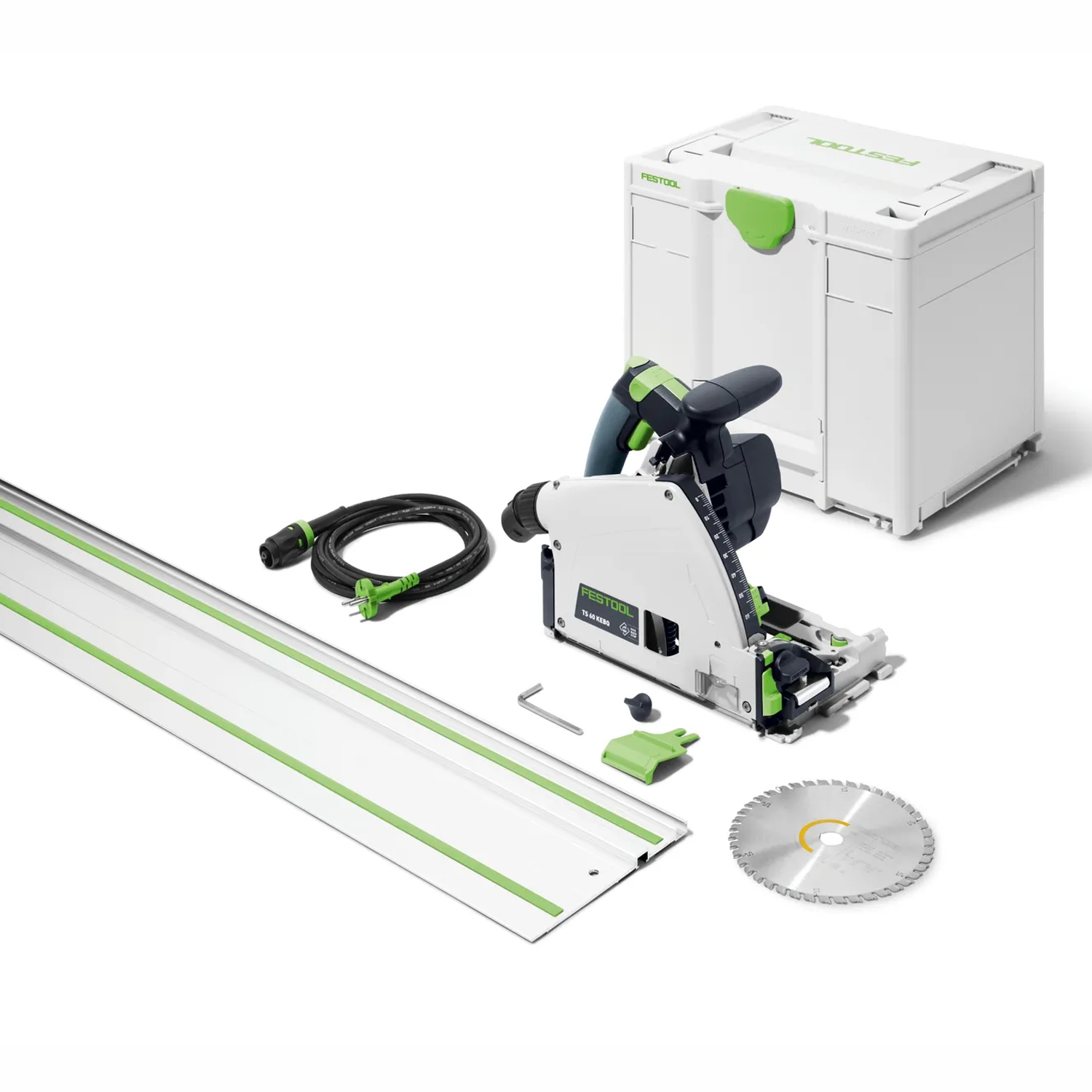 Festool TS 60 KEBQ-Plus-FS Plunge-Cut Saw with Guide Rail in Systainer³