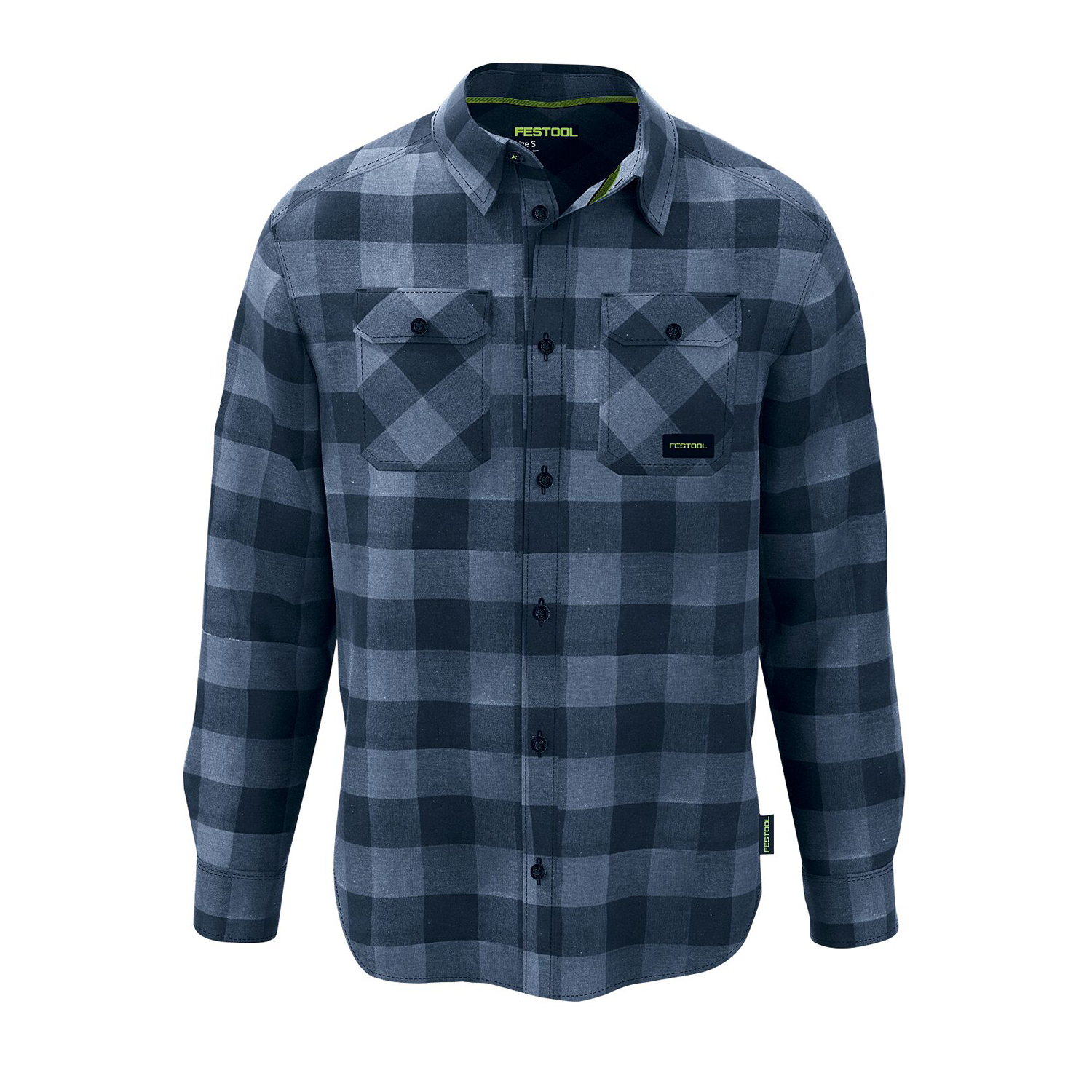 Festool CKSH-FT1-XL Flannel Shirt Dark Blue Check Size Extra Large