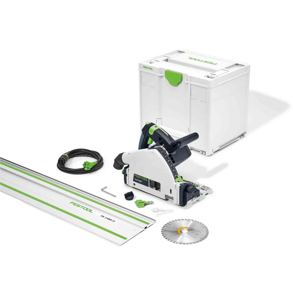 Festool TS 55 FEBQ-Plus-FS Plunge-Cut Saw (With FS 1400/2 Guide Rail)