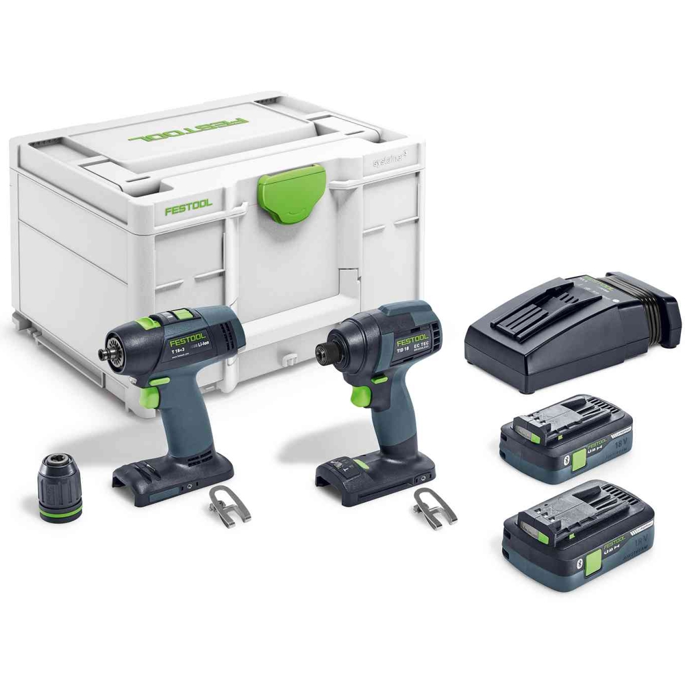 Festool TID 18 HPC 4,0 I-Set T18 Screwdriver and Drill Bit Set (Combo Set)
