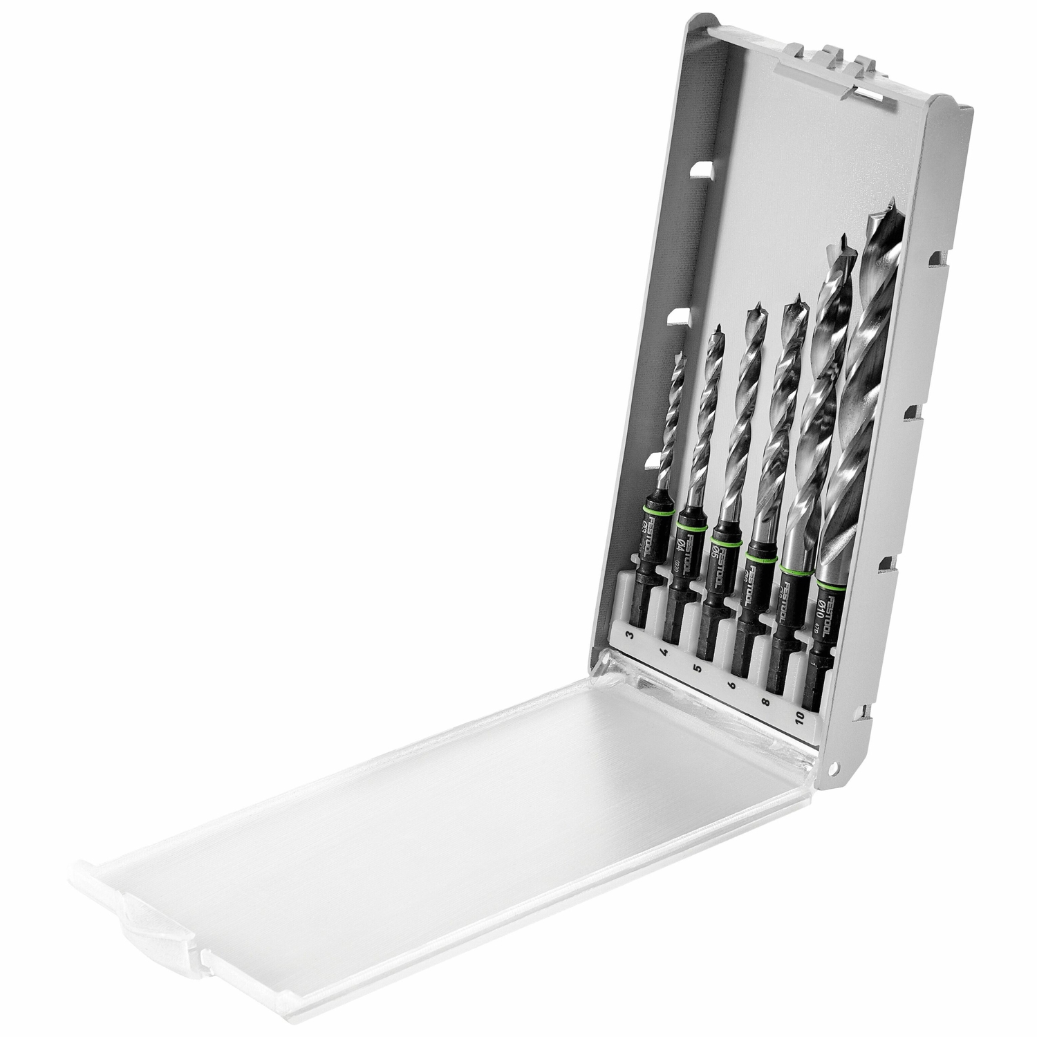 Festool BKS SYS3 D3-10 CE/W CENTROTEC Wood Drill Bit Case 3-10mm 6 Piece