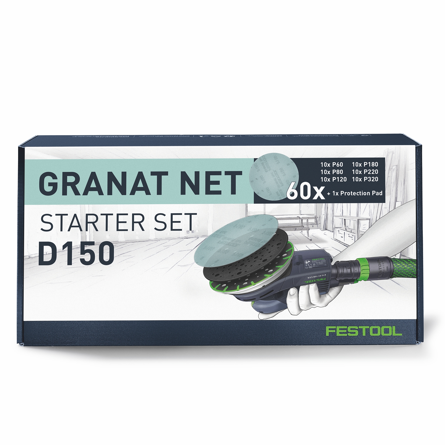 Festool D150 GR NET-Set Granat Net 150mm Abrasive Starter Set