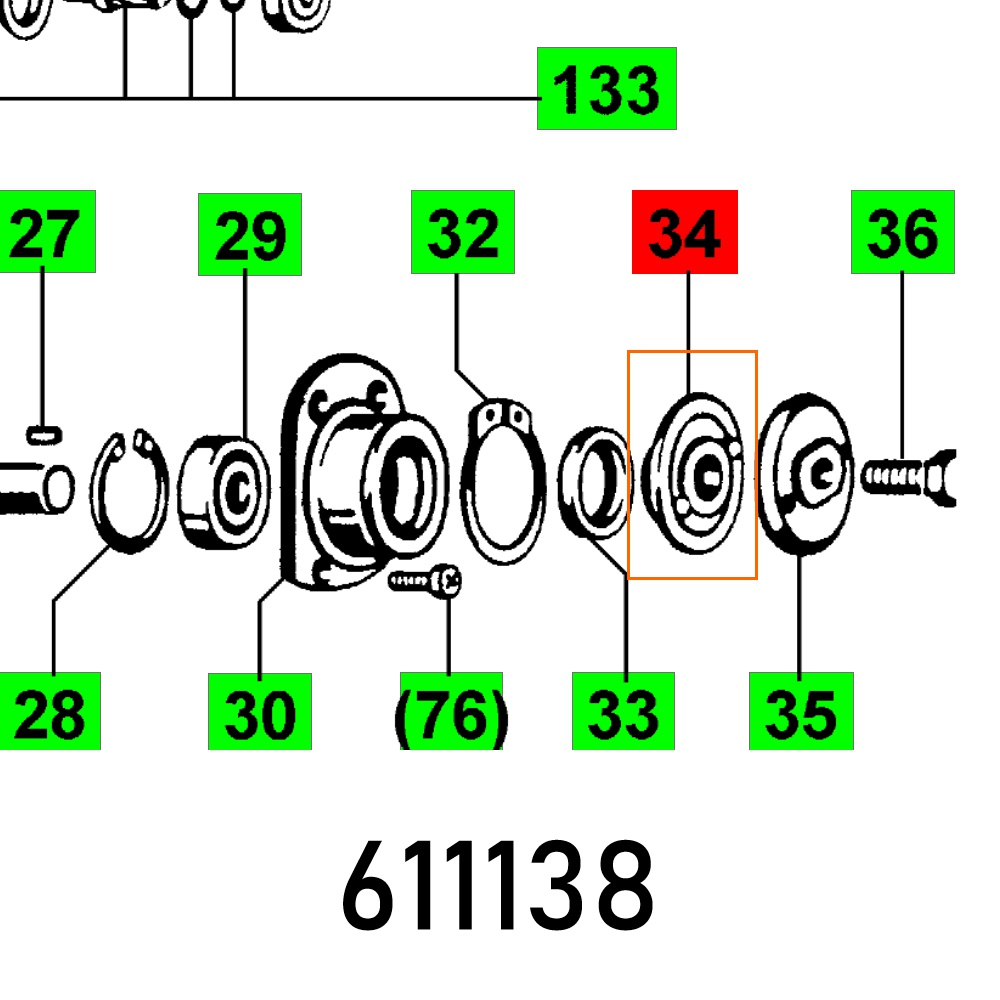 Flange Axp-132 E Vollst.