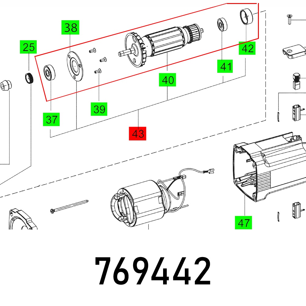 Armature Set Rg 130 E-plus Et-bg