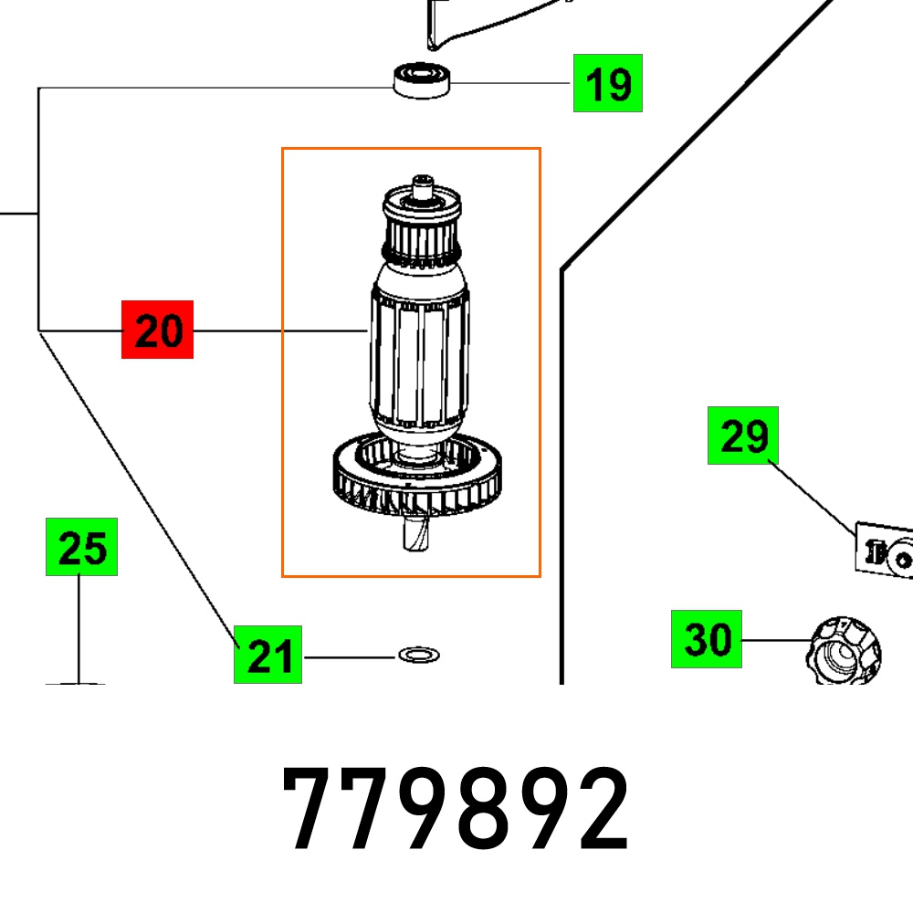 Armature Mxp 1000 230v