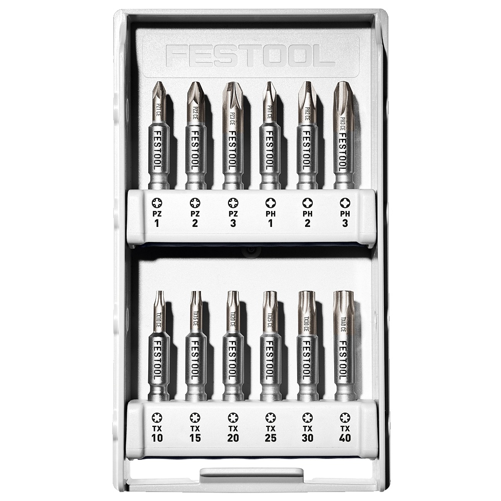 Festool DB CE 50/12-Set 1 CENTROTEC 50mm Screwdriver Bit Set 12 Piece