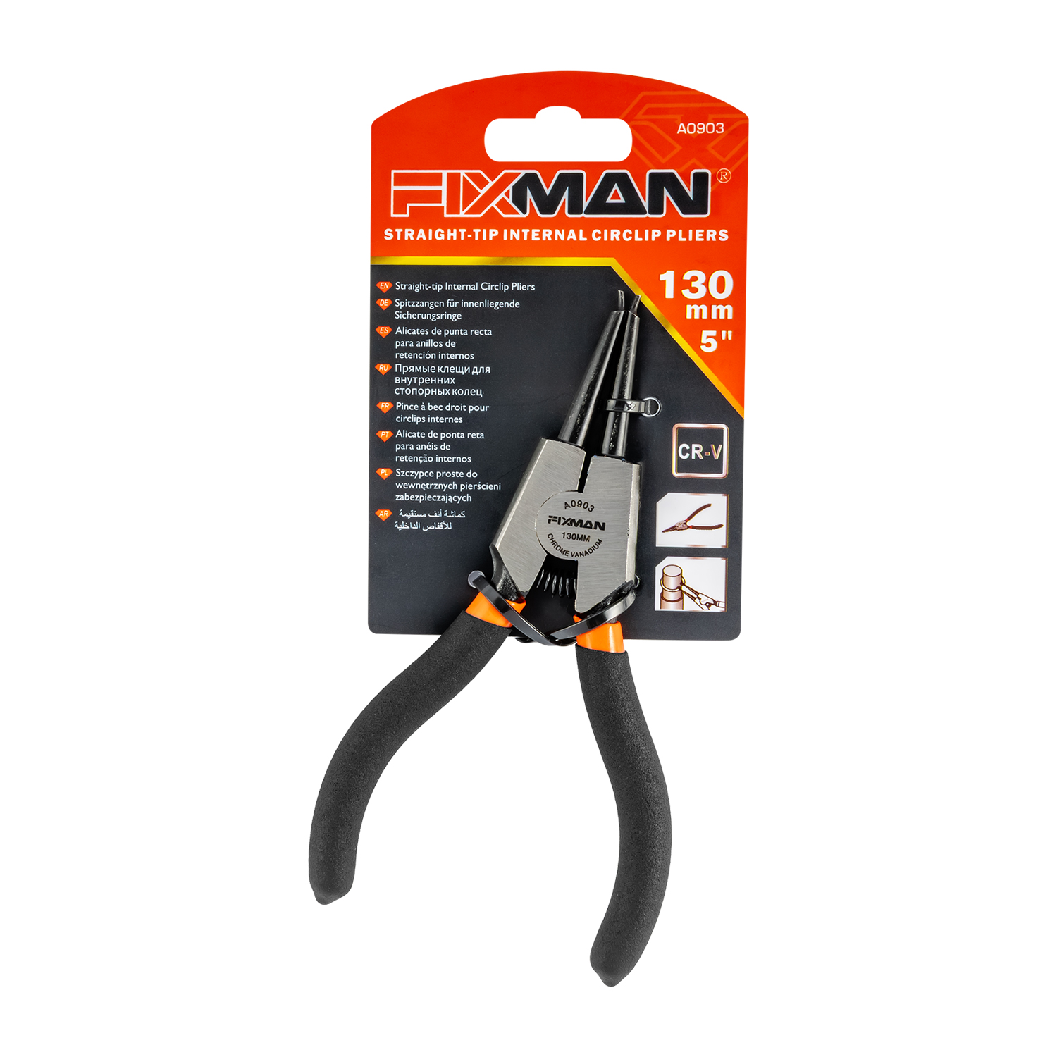 Fixman Straight External Circlip Pliers 6'/160mm